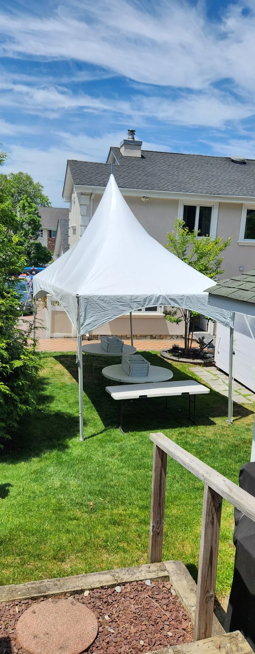10x20 high peak tent rental in Smithtown NY