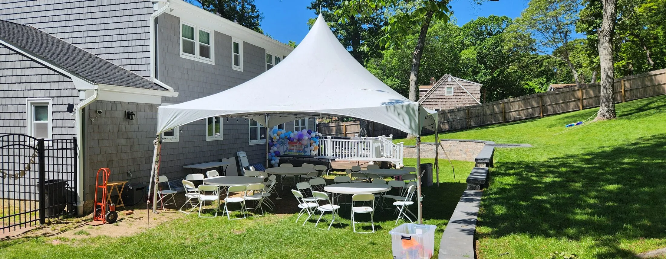 20x20 high peak tent rental on Long Island NY