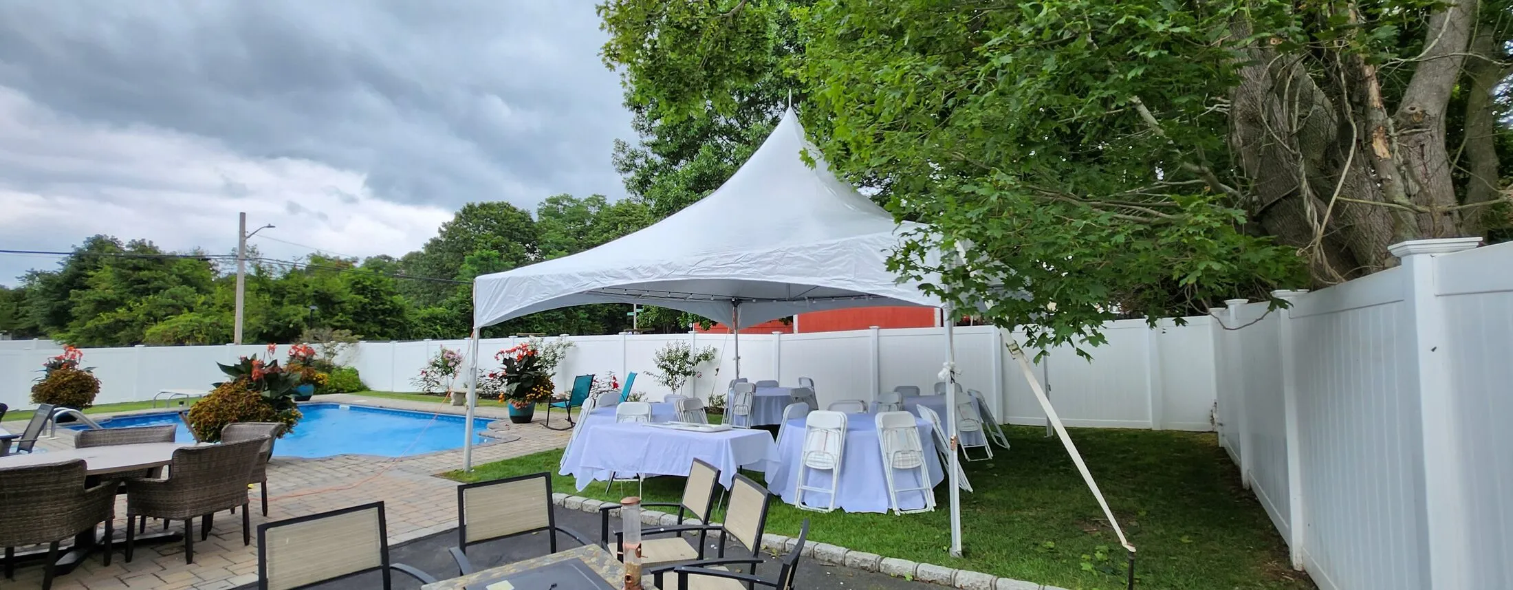20x20 high peak tent rental on Long Island NY
