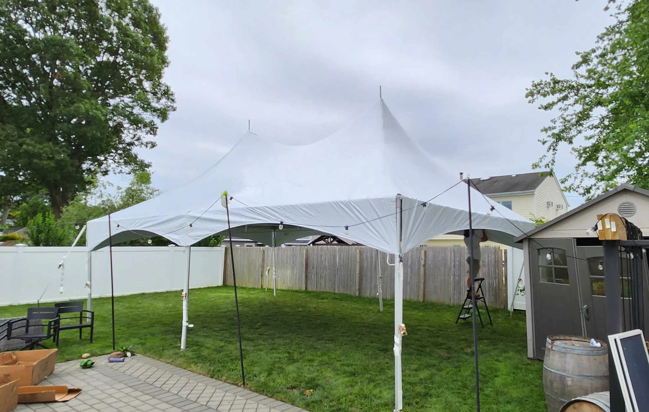 20x30 high peak tent rental on Long Island NY