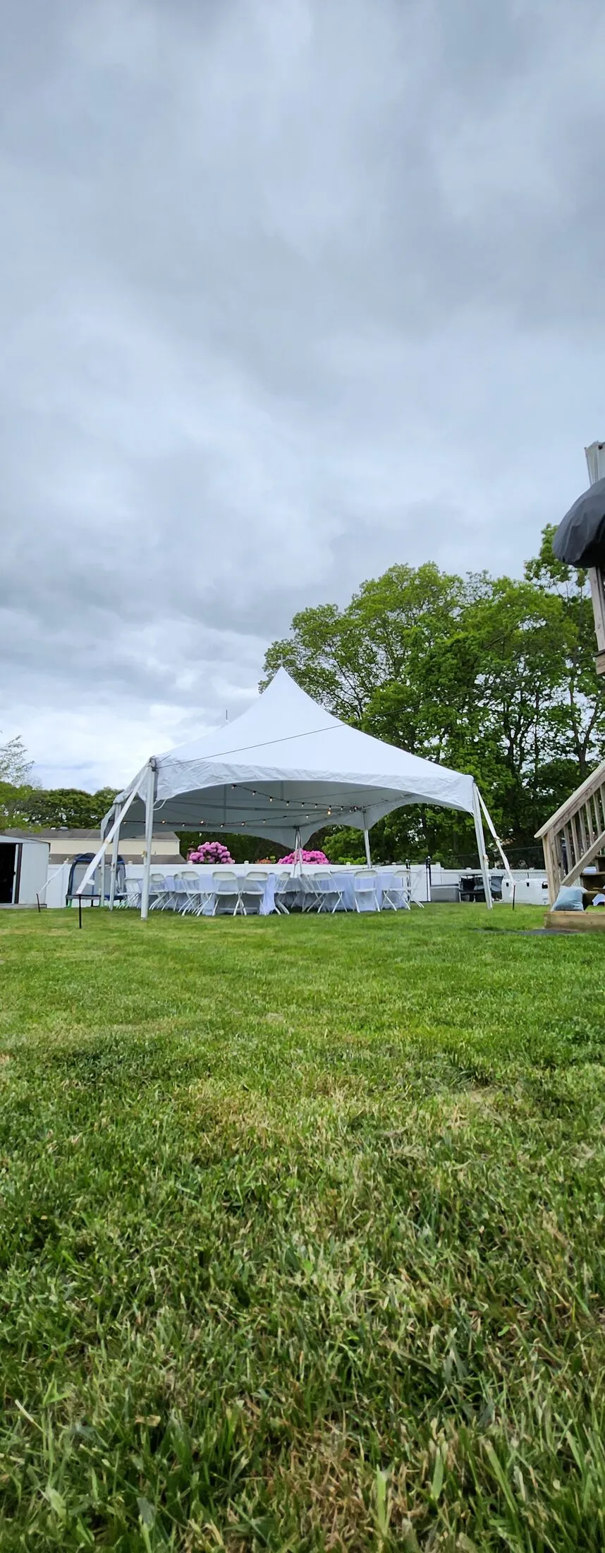 Silver tent package — 20x30 high peak tent on Long Island NY