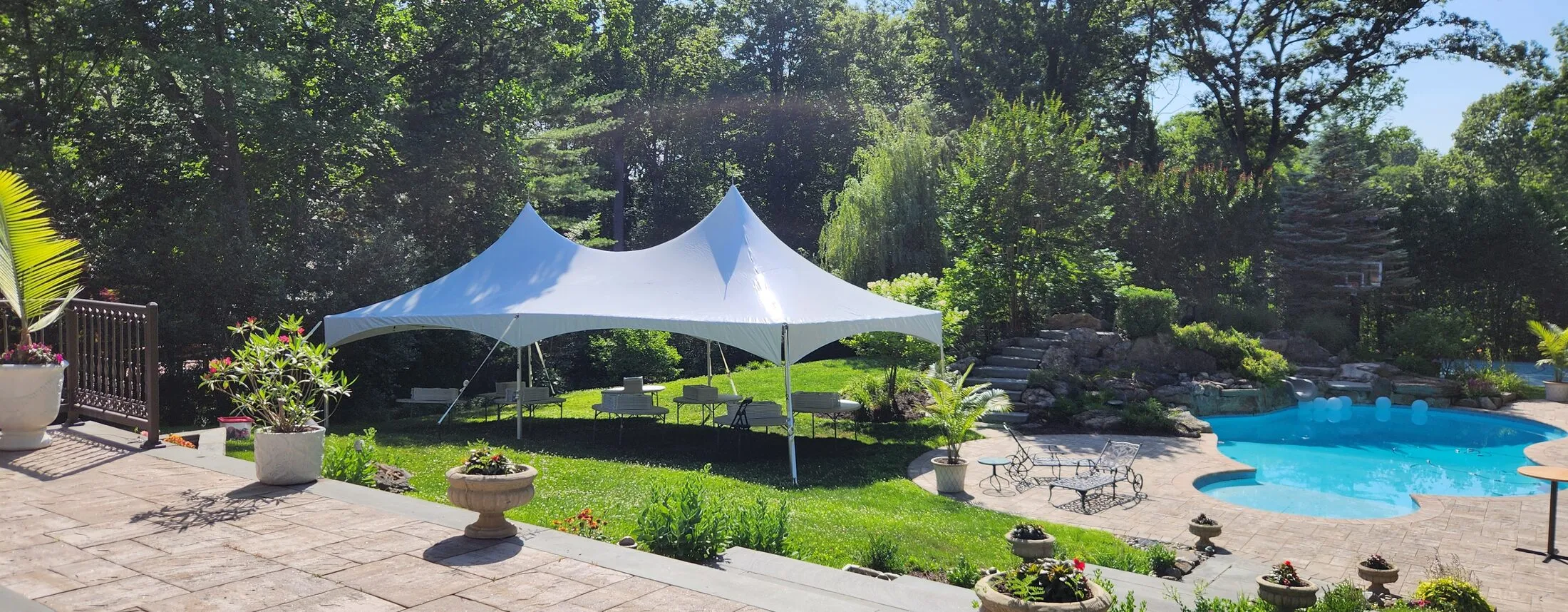 20x40 high peak tent rental in Dix Hills NY