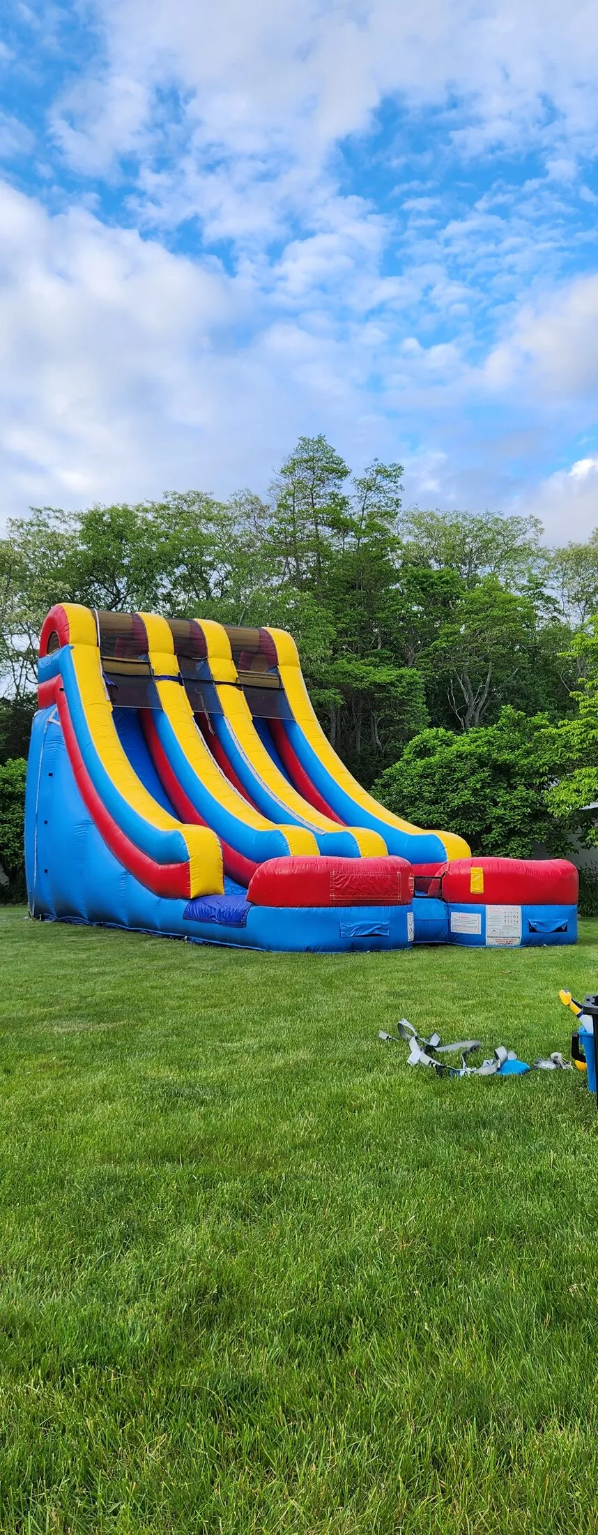 Double lane inflatable water slide rental on Long Island NY