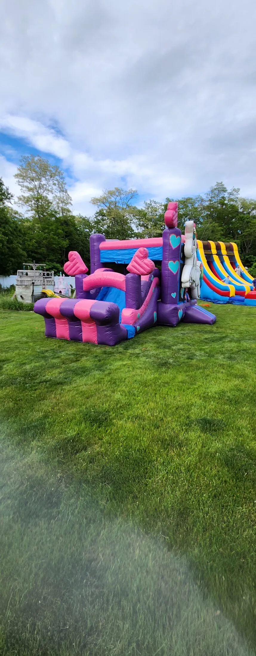 Unicorn bounce house with slide rental on Long Island NY